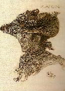 Carl Larsson, karin med hatt och flor